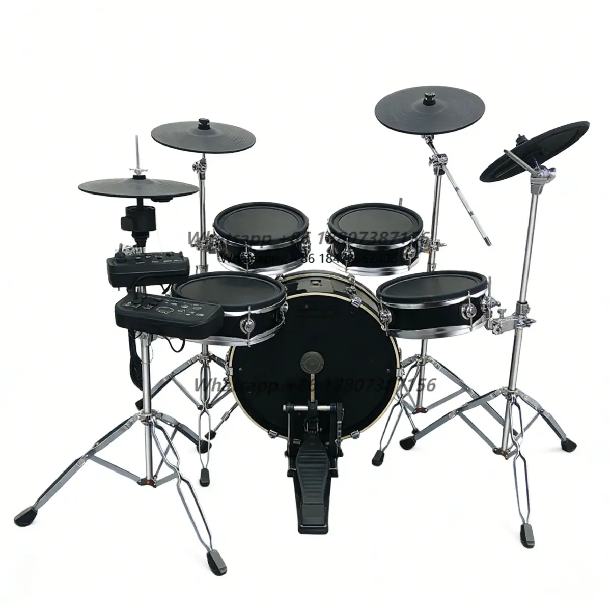 Percussion Instruments and Electric Drum Set Full Set with Professional Module for Home Practice and Musical Le