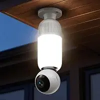 2K HD Light Bulb Security Camera: WiFi Cameras for Home Security Wireless | 355° Manual Pan / 110° Tilt Lightbulb Camera 2-in-1 Security Cameras with Night Vision, Motion Detection, 2-Way Audio, Siren
