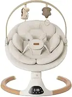 Monamii Baby Swings for Infants, Bluetooth Infant Swing with Music Speaker