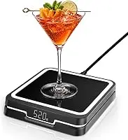 KAVAZ Smart Cocktail Coaster – App Guided Cocktail Maker with LED Pour Guidance, Drink Mixing Assistant for Home Bar, 3000+ Recipes, Cool Gifts for Men, Dad, Husband & Cocktail Lovers(Black)
