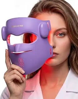 4D Red Light Therapy for Face, for Dull, Line & Blemish Care | Wireless Red Light Therapy Mask with Red, Blue & 850nm NIR, Rechargeable LED Face Mask Light Therapy for Home, Travel & Gifts