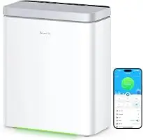 GoveeLife Smart Air Purifier for Home Large Rooms, Covers up to 1046 ft², PM2.5 Monitor, Sleep Mode, 3-in-1 Filter Air Purifier with App and Alexa Control for Pet Hair, Odors, Pollen and Smoke