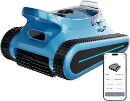 Cordless Robotic Pool Cleaner, Pool Vacuum 180W Brushless Motor, 45000Pa Suction, Wall & Waterline Climbing, Auto Path Mapping, for Pools up to 2150 Sq.Ft.