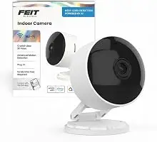 Feit Electric Indoor Security Camera, 2K WiFi Indoor Camera for Pets & Home Monitoring, AI Motion Detection, Plug-in Camera with Night Vision, Two-Way Audio, Local Storage, Works with Alexa & Google