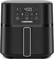 Fry Technology for Extra Crisp, Touchscreen Controls with 4 Presets, Nonstick & Dishwasher Safe Basket - Black