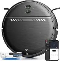 Robot Vacuum and Mop for Pet Hair, 2-in-1 Robot Vacuum Cleaner for Hard Floors&Carpets with 2.87'' Slim Design, Wi-Fi/App/Voice Control, 3D Obstacle Avoidance & Self-Charging