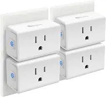 Kasa Smart Plug Mini 15A, Smart Home Wi-Fi Outlet Works with Alexa, Google Home, No Hub Required, UL Certified, 2.4G WiFi Only, 4-Pack(EP10P4) , White