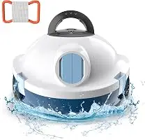 Cordless Robotic Pool Cleaner, Automatic Pool Vacuum - 120 Mins Runtime, Powerful Suction, Self-Parking, Lightweight for Above/Inground Pools Up to 65ft/1100 Sq.Ft (Gray-Blue)