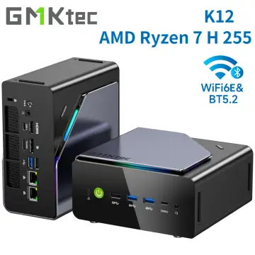 GMKtec K12 Gaming Mini PC AMD Ryzen 7 H 255(Upgraded 8745HS) Desktop Mini Computers Radeon 780M WiFi 6E/BT5.2, USB-C,  B