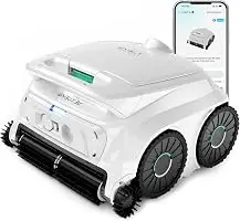 WYBOT B1 Robotic Pool Cleaner, Floor and Wall Cleaning, Cordless Vacuum for Inground & Above Ground, Smart Navigation, Self-Parking, White Green