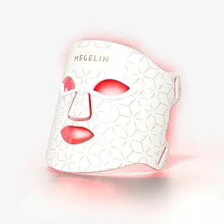 MEGELIN 7 Colors Led Light Therapy Facial Mask, Face Light Therapy Mask for Face, Reduce Wrinkles Smooth Skin, Infrared Light Skin Rejuvenation(White) | Face Light Therapy Mask for Face, Reduce Wrinkles Smooth Skin, Infrared Light Skin Rejuvenation(White)