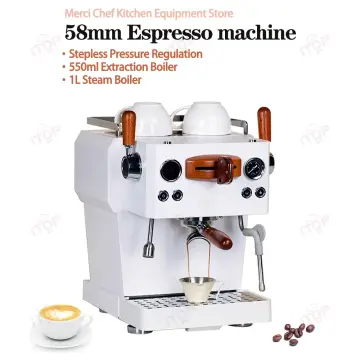 58mm Espresso Machine Stepless Pressure Adjustment Dual Boiler System PID Temp Control With 1.8L Water Tank 220V 240V