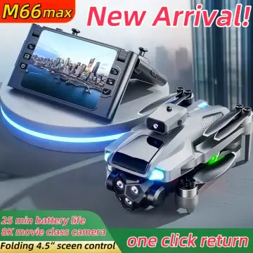 M66 New Folding Drone 4,5" Screen 25 Min Battery 8K Movie Camera Optical Flow Position Aircrafting Obstacle Avoidance Br