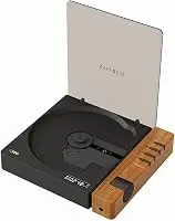 R300 Retro CD Player,Portable Bluetooth,No Speaker,SPDIF Out,Brown | Retro style,Design Award,Desktop Decor,Without Speakers,Rechargeble Battery,Music Player
