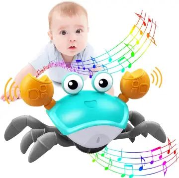 Induction Escape Crab Electric Pets Musical Toys Toddler Crawling Baby Walker Crab Interactive Toys