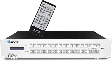 OREI 16x16 HDMI Matrix Switch – 4K@30Hz, EDID, RS-232, WebGUI, IR, HDCP 2.2 | 16x16 Switcher, 16x16 Matrix – 10.2Gbps, Scene Save & Recall, Round Robin, Dolby Atmos, DTS:X, 2U Rack Mount