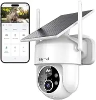 2K 360° View Security Cameras Wireless Outdoor, Solar Cameras for Home Security, Color/IR Illumination Night Vision, AI Detection, 2-Way Audio, Siren Alarm, SD/Cloud Storage, 2.4g WiFi