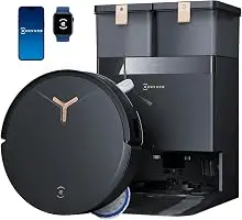ECOVACS DEEBOT T50 MAX PRO Omni Robot Vacuum and Mop, 18,500Pa Suction, 18mm Auto-Lift, ZeroTangle &TruEdge 2.0, AIVI 3.0 Obstacle Avoidance, Auto Hot Water Mop Wash/Dry/Refill, Self-Emptying